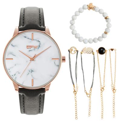 China Wholesale Elegant Rose Gold Water Resistant Women Wristwatch And Bracelet Sets for sale