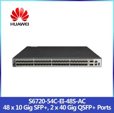 China 50 interruptores de red de HUAWEI de los puertos con SFP+ y QSFP+ S6720-54C-EI-48S-AC 10G en venta