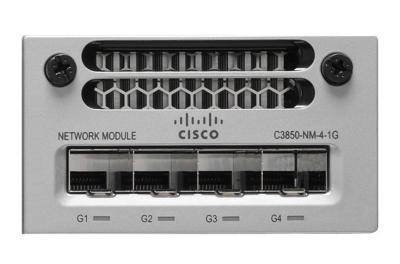 China 4 Port Cisco Switch Module / Cisco Network Modules For 3850 Series Switches C3850-NM-4-1G= for sale