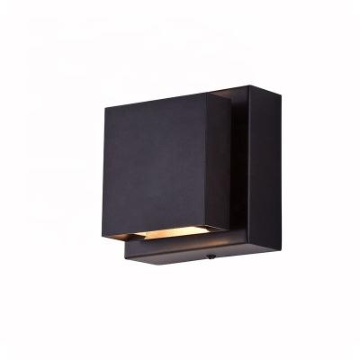 China Modern Square Led Wall Sconce In Led Wall Lamps Black Antique Finish Outdoor Wall Sconce for sale