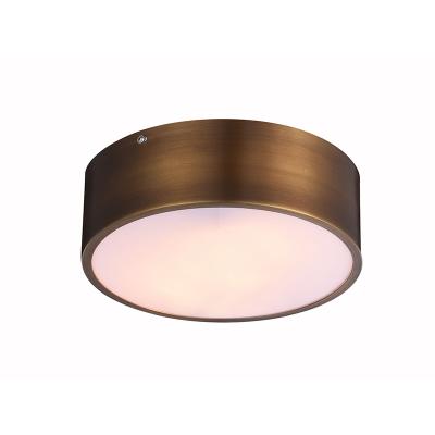 China Modern Brass Drum Finish Copper Led Ceiling Light Fixture Led for sale