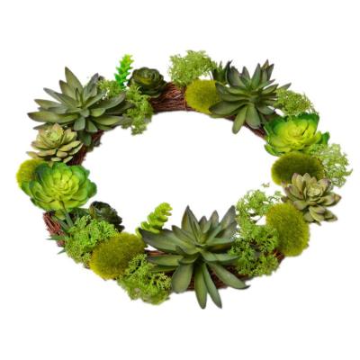 China Country Wedding Decoration Flowers Mixed Succulent Plants Hanging Artificial Garland for sale