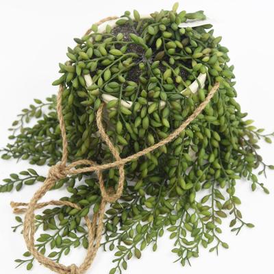 China Vivid Extra Long String Of Beads Wall Decor Artificial Plant Hanging Bonsai With Ceramic Pot for sale