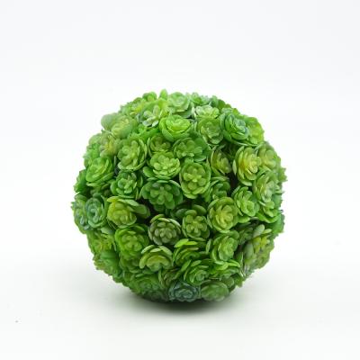 China Vivid Hanging High Simulation Plastic Material Plant Green Artificial Grass Ball Decor for sale