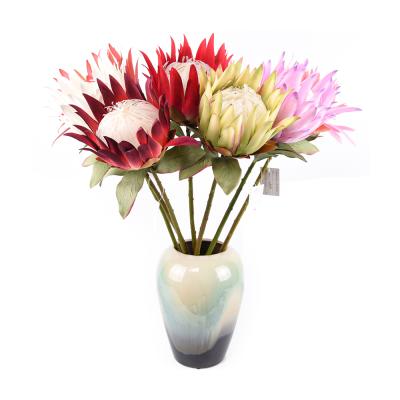 China Plastic The King Protea Artificial Preserved Flowers New Style Tropical Plants for sale