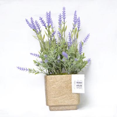 China Hot Sale Home Artificial Flower Lavender in Ceramic Pot for Home Decoration Plant HC-PN66308 for sale