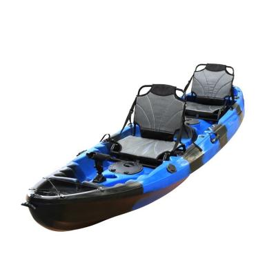 China LLDPE Competition 12ft Kayak Sit On Top Tandem Paddle 3 Person Fishing Kayak For Sale for sale