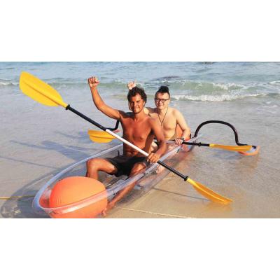 China Double clear transparent plastic PE (HDPE or LLDPE) watercraft kayak with paddle for sale for sale