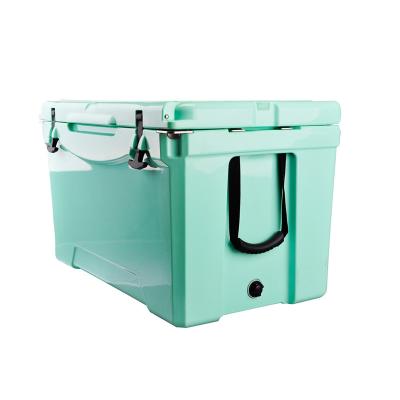 China 47L Waterproof Customized Professional Logo Cooler Box Camping Portable Ice Cooler Rotomolded Storage Food Delivery Storage Box for sale