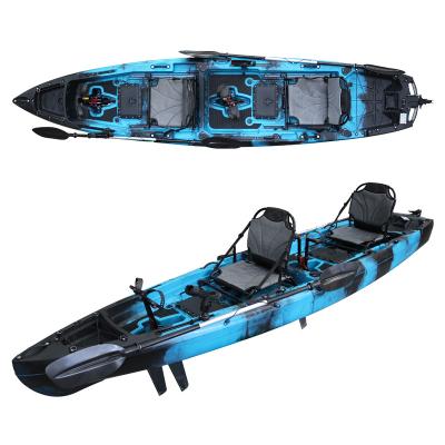 China Wholesale PE (HDPE or LLDPE) Vicking Kayak 2 Person Sit On Top Fishing Rowing Kayak With Pedals For Family for sale