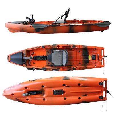 China Hot Selling High Quality Stable PE(HDPE or LLDPE) Pedal Kayak Fishing Spinning Rowing Kayak with Gear for Sale for sale