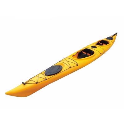 China Interesting LLDPE 2 Person Seat Sit In Ocean Rowing Kayak Racing Boat for sale