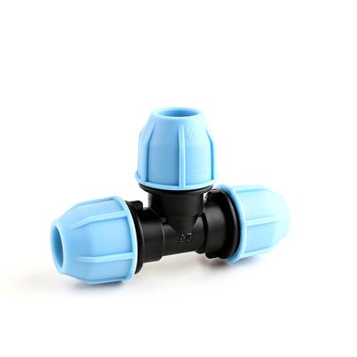 China Wholesale Plastic Tee Plastic Compression Fittings Male Wire Fittings Blue Tee for sale