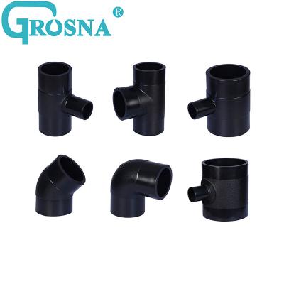 China Black Cooling System Competitive Price Pipe Fittings PVC Socket Fusion Pipe Fittings For Communication Pipes for sale