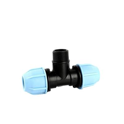 China Pipe fittings male thread compression tee elbow and plastic tee wholesale high quality plastic pipe fittings for sale