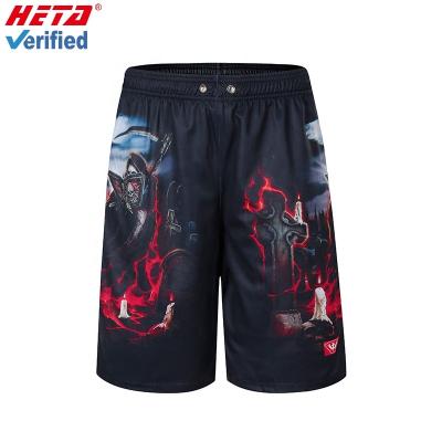 China Anti-wrinkle high quality custom logo white simple quick dry 100% polyester men running short shorts beach sport dryfit shorts for sale