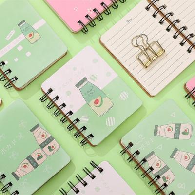 China Mini Coil Spiral Cute Notebook Cartoon Notepad Portable Spiral Notebook for sale