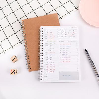 China Hardcover Book Selling Schedule Planner Wrapping Paper Cover Notebook Transparent Paper Spiral for sale