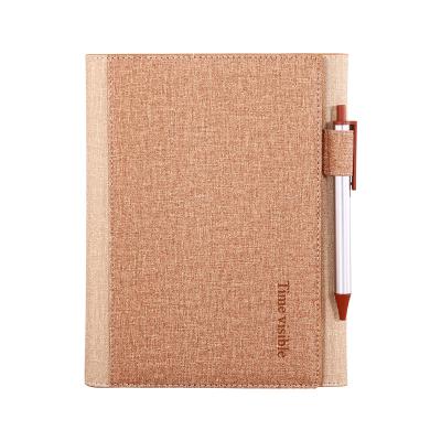 China Classic Custom Hardcover Fashion Business Logo PU Leather A5 Cover Size PU Leather Notebook for sale