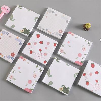 China Self-adhesive South Korean Sticky Notes Students Can Tear Cute Notepad Paper Girl Notepad Index Stickers for sale