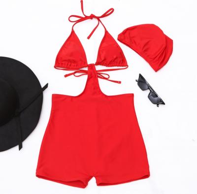 China Plus Size Fair Arrivals STORE Two Piece Swimsuit With Pad Monokini With Hat One Piece Swimsuit for sale