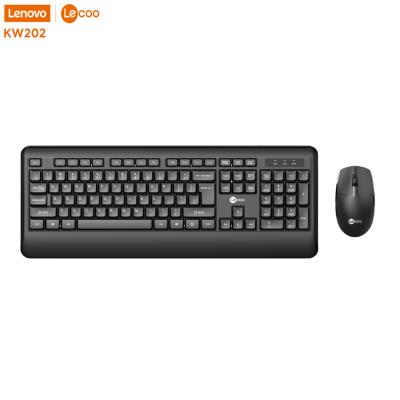 China Ultra Thin Suit KW202 Lenovo Lecoo Wireless Keyboard and Mouse Combo Mouse and Keyboard for Laptop Desktop Computer Windows PC Game for sale