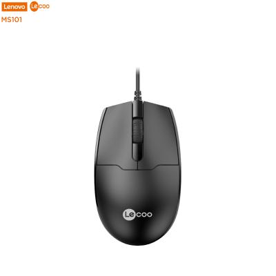 China Lenovo Lecoo MS101 Game Wired Computer Accessories High Quality 1600DPI 4D Laptop Computer Mouse Portable USB Wired Mouse for sale