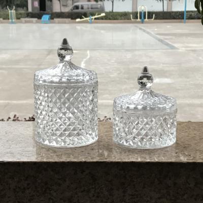 China Home Decoration Hotel Christmas Candle Jars And Lids Large Candle Jar With Lid Container Glass Jars For Candle Making for sale