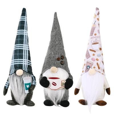 China Cafe Rudolph Faceless Standing Doll Eco-friendly Window Decoration Ornaments Plush Toys Faceless Gnomes for sale