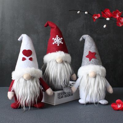 China Creative Eco-friendly Christmas Ornaments Faceless Forest Elderly Elf Doll Christmas Gnome Decor for sale