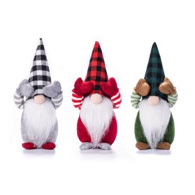 China Stuff 2021 Cute Plaid Forest Faceless Doll Santa Plush Christmas Gnome Ornament Funny Christmas For Sale Kids Xmas Toy for sale