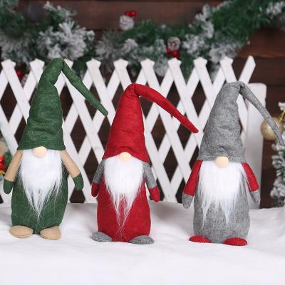 China Fashionable Cute Faceless Plush Dolls Stuffed Santa Soft Toys Christmas Window Decoration Christmas Gnome for sale