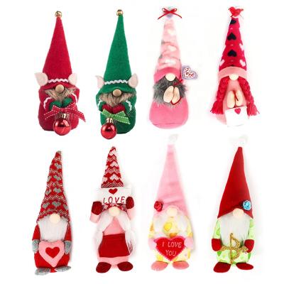 China 2022 Elderly Faceless Wedding Eco-Friendly Valentine Gnomes Doll Plush Party Decorations Couple Valentine's Day Decor Christmas Elf Doll for sale