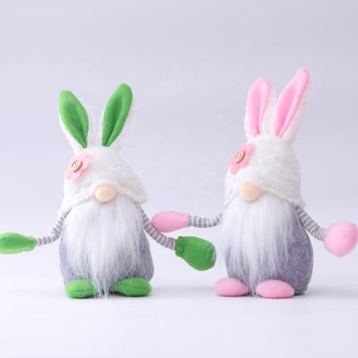 China 2022 New Arrivals Decoration Plush Doll Easter Decoration Rabbit Plush Toy Eco-friendly Home Gnomes for sale