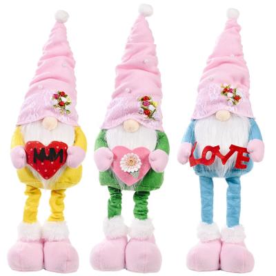 China Fashionable Eco-Friendly Telescopic Toy Faceless Doll New Mom Plush Toy Kid Stuffed Gnomes Mother's Day Doll Mother's Day Gift Mom Gift for sale