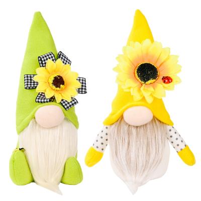 China Eco-Friendly Faceless Doll Sunflower Bee Elf Elf Gnomes Dwarf Plush Toy Autumn Doll Ornaments Summer Gnomes for sale