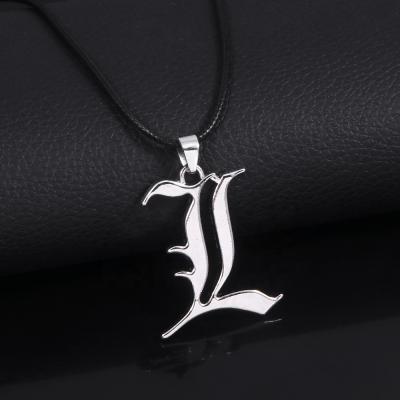 China Fashion Smart Jewelry Non-mainstream Necklace Anime Cosplay Jewelry Decoration Death Note Pendant Unisex Double L Necklace Accessories for sale