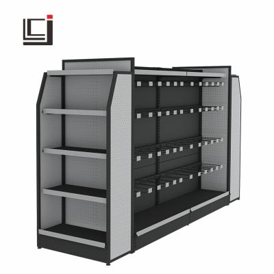 China Double Sided Gondola Shop Display Stand Store Equipment Shelves Supermarket Display Shelves for sale