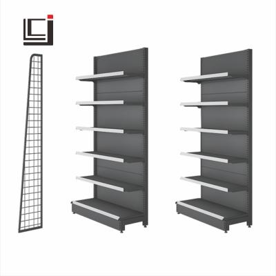 China Single Sided Hot Selling Grocery Display Racks Shelves For General Grocery Supermarket Shelf Gondola Shelving for sale