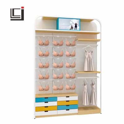 China Pregnant women double-sided single-sided single-sided wooden steel maternal and child supplies display rack custom for sale