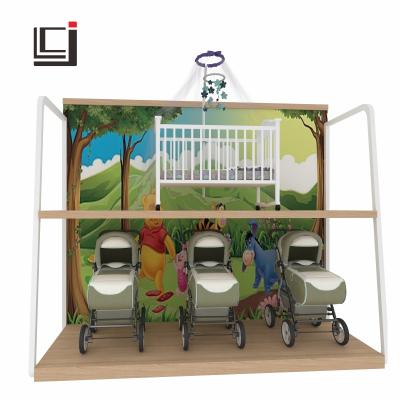 China Maternal and child products show hot sale shelf display for maternal and infant store display rack can be customized for sale