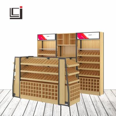 China Single Sided Supermarket Shelf And Store Display For Tabacco And Wine Displays 4 Layers Shelving System for sale