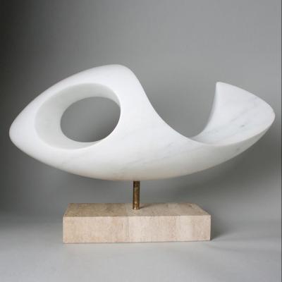 China Western White Marble Abstract Art Desktop Stone Modern Sculpture For Sale for sale