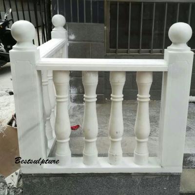 China Home or Garden Decoration Baluster Railing Solid Natural White Stone Marble Carving for Sale for sale