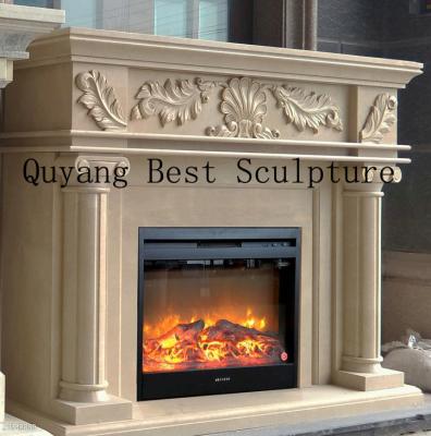 China French electric fireplace insert marble fireplace frames marble fireplace mantel with low price for sale