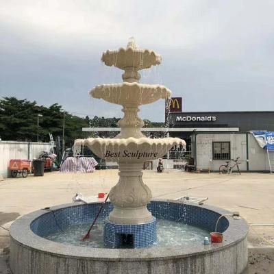 China Garden Modern Stone Water Fountains Decorative Outdoor Sculpture for sale