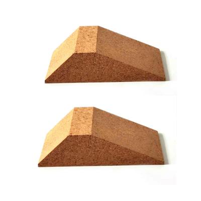 China Comfortable Contoured Edges and Wholesale Custom Copy Low MOQ Cork Yoga Block 100 Percent Eco-Friendly Recycled Organic Cork for sale