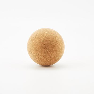 China Durable Wholesale High Density 100% Natural Cork Massage Ball For Yoga Fitness Exercise for sale