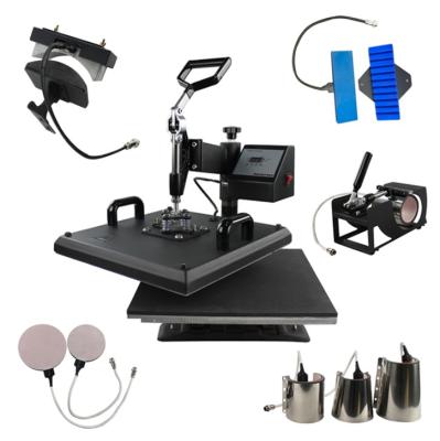 China Factory Direct 15x15 Multifunction Print Shops 9 In 1 Combo Heat Press Machine for sale