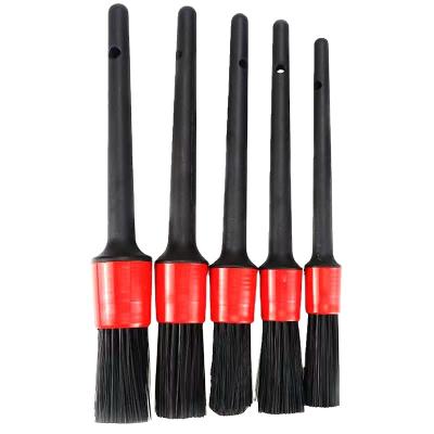 China Car Detailing Brush 13pcs Badger Tire Detailing Small Pinsel Pickup Brush Soft Car Wash Green Color Bristle Dusting Brushes Interior Cleaning Kit for sale